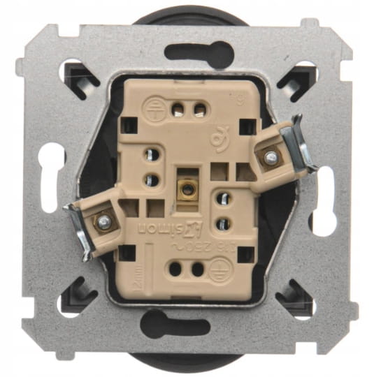 Simon 54 nature gniazdo podwójne Z/U antracyt 04